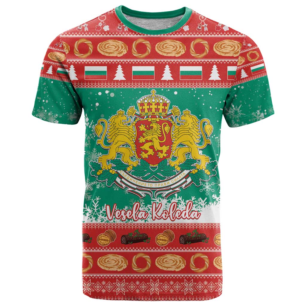 Bulgaria Christmas T-Shirt Coat Of Arms Vesela Koleda Graphic Tee