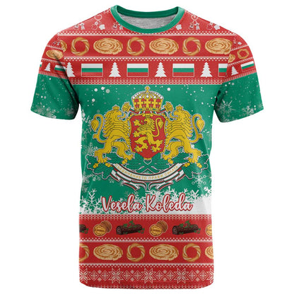 Bulgaria Christmas T-Shirt Coat Of Arms Vesela Koleda Graphic Tee