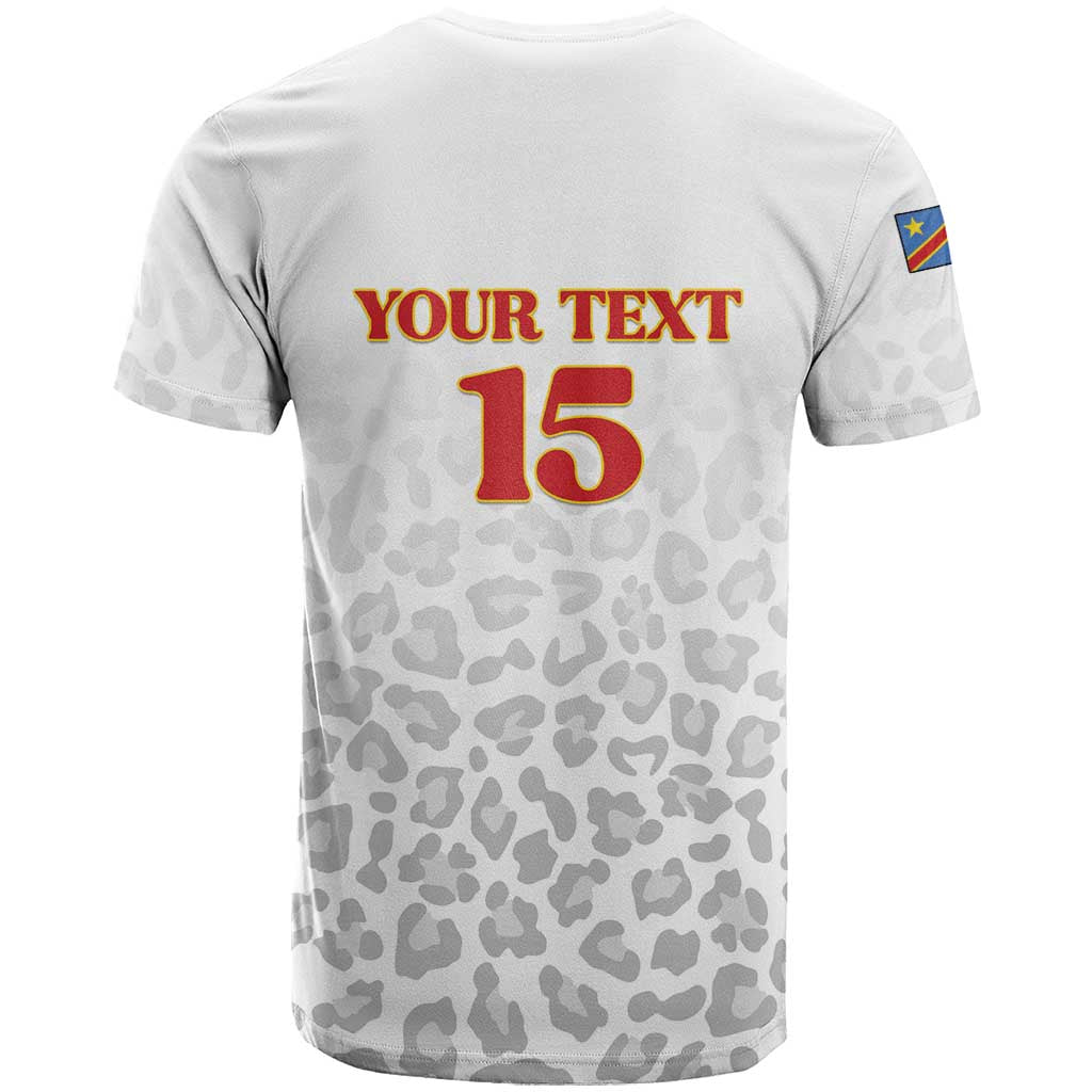 Custom DR Congo Football T-Shirt Go Champions Leopards - White Graphic Tee