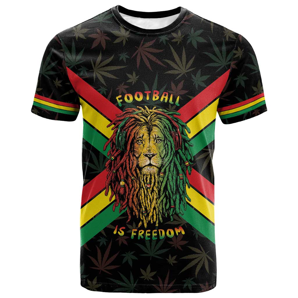 Legend Reggae Marley Football T-Shirt Rasta Lion Graphic Tee