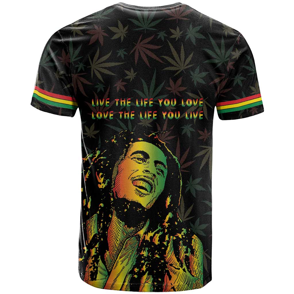 Legend Reggae Marley Football T-Shirt Rasta Lion Graphic Tee
