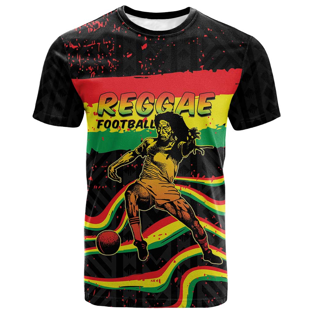 Personalized Reggae Legend Bob Football T-Shirt Grunge Style Graphic Tee