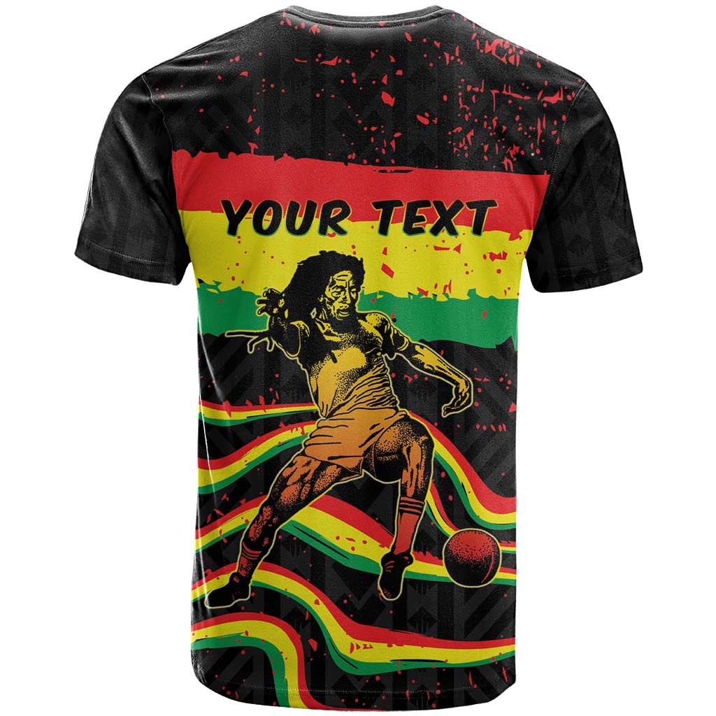 Personalized Reggae Legend Bob Football T-Shirt Grunge Style Graphic Tee