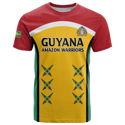 Custom Guyana Cricket T-Shirt Come On Amazon Warriors Graphic Tee