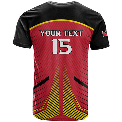 Custom Trinidad and Tobago Cricket T-Shirt Wave Yuh Flag - Trinbago Strong Graphic Tee