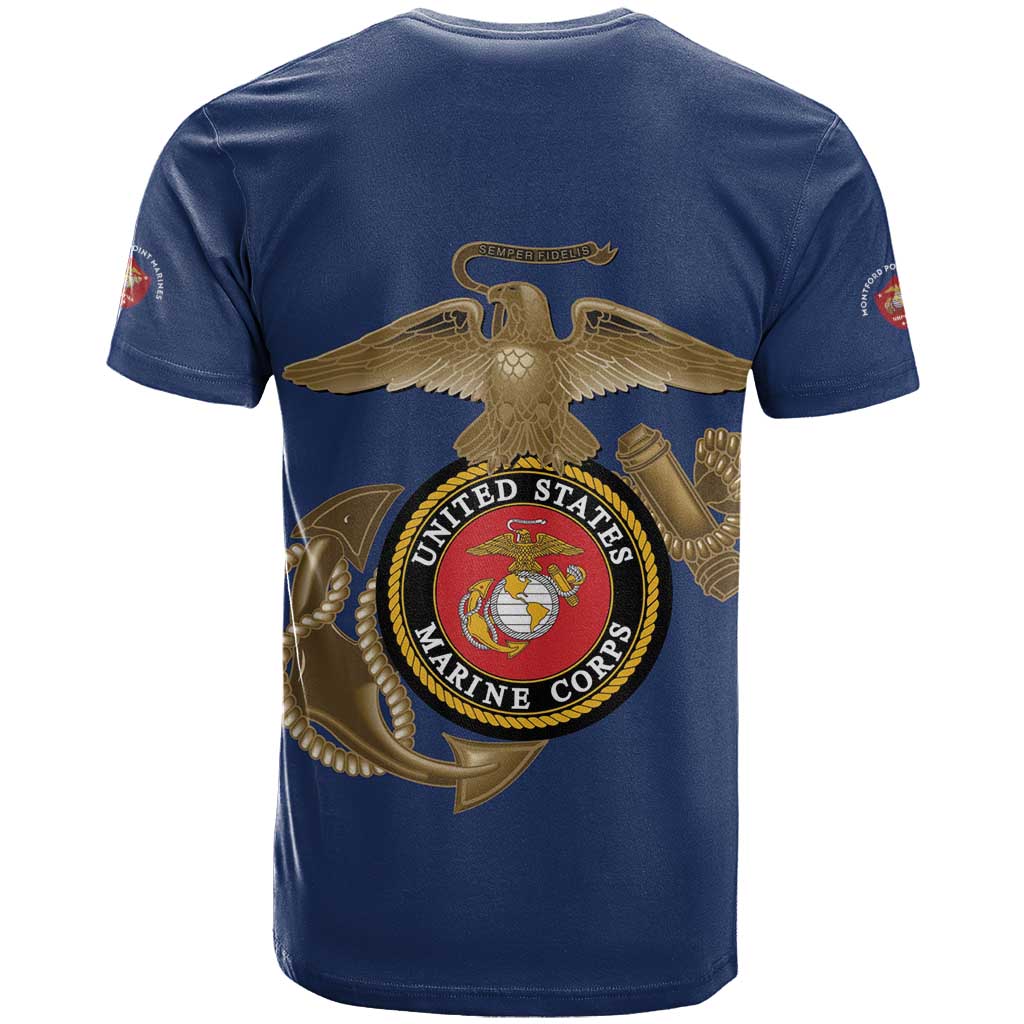 Montford Point Marines T-Shirt The Right To Fight - Blue Graphic Tee