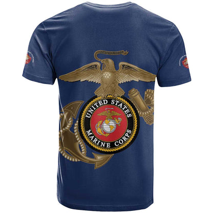Montford Point Marines T-Shirt The Right To Fight - Blue Graphic Tee