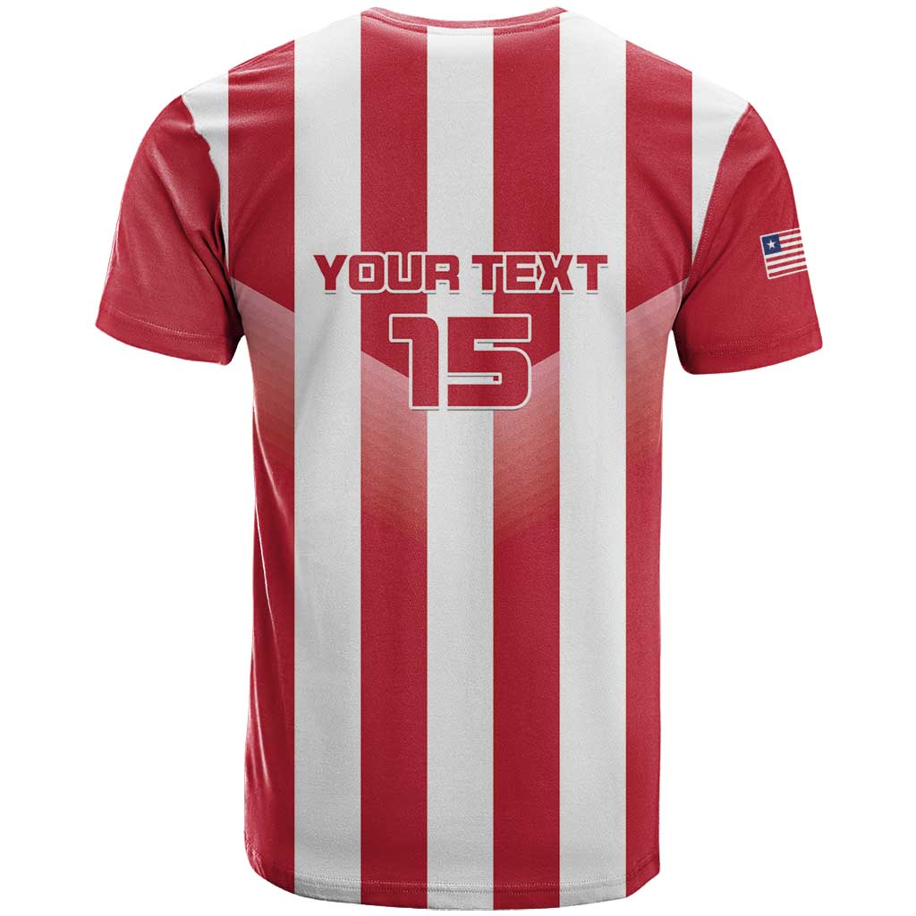 Custom Liberia Football T-Shirt Sporty Style Graphic Tee
