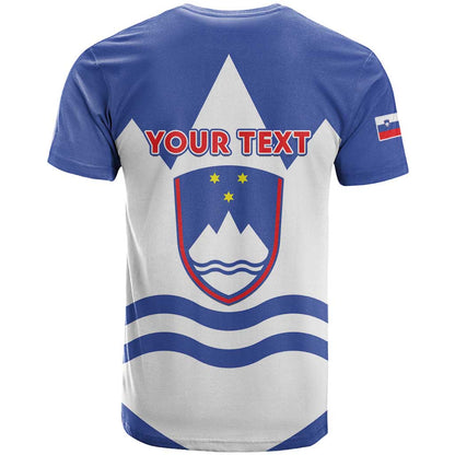 Personalised Slovenia Independence Day T-Shirt Flag Map With Coat Of Arms Graphic Tee