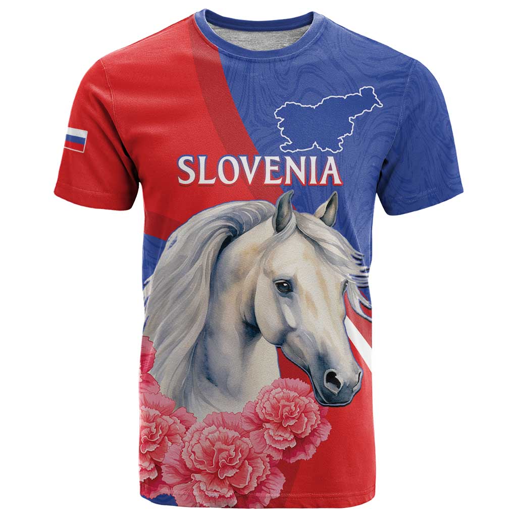 Personalised Balkan Lipizzaner Horse Slovenia T-Shirt Carnation Sporty Style Graphic Tee