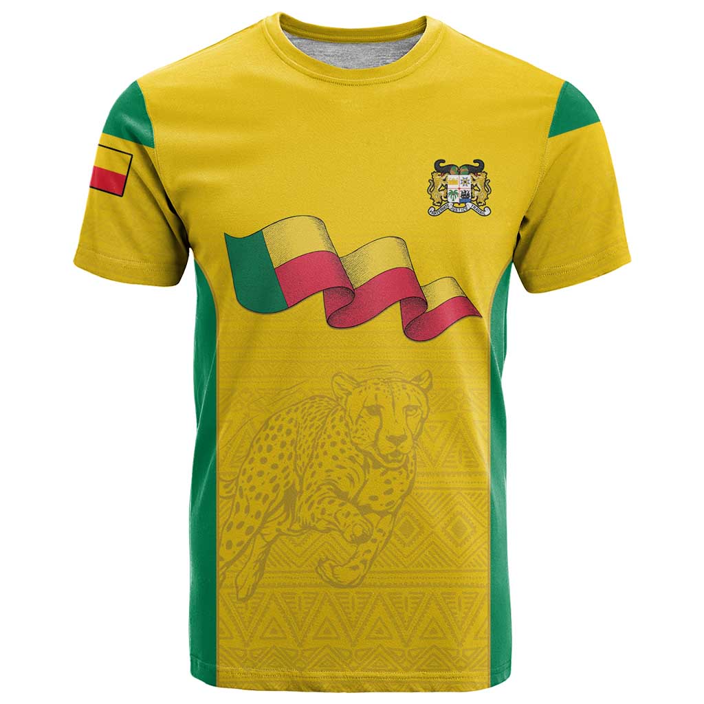 Custom Benin Football T-Shirt Go Champions Les Guepards Graphic Tee