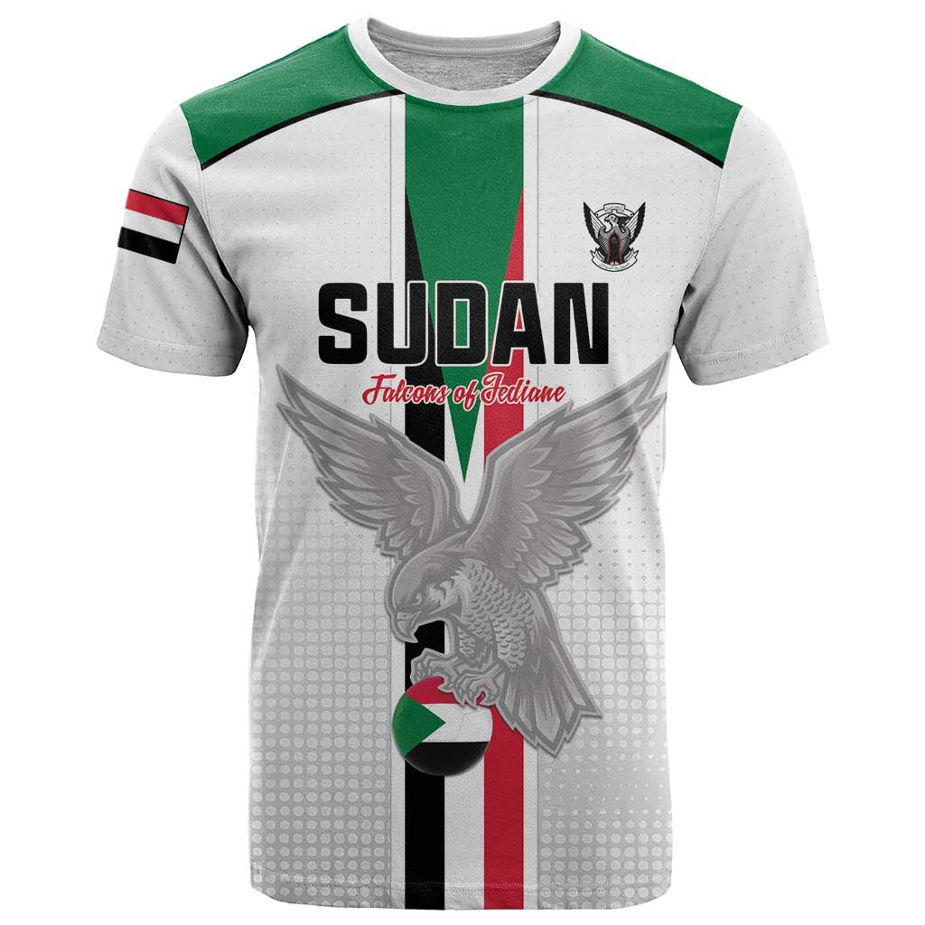 Custom Sudan Football T-Shirt Go Champions Falcons of Jediane Graphic Tee