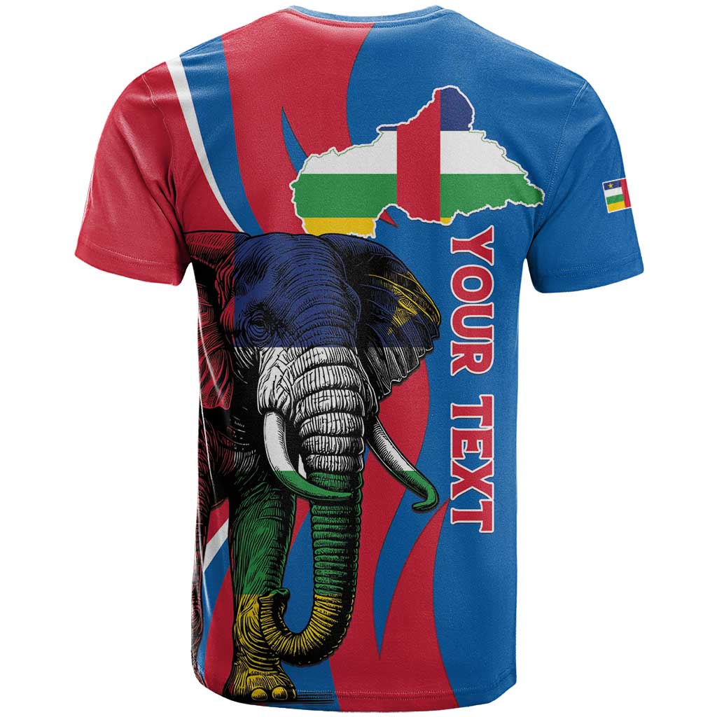 Personalised Central African Republic T-Shirt Elephant Coat Of Arms Graphic Tee