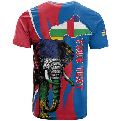 Personalised Central African Republic T-Shirt Elephant Coat Of Arms Graphic Tee