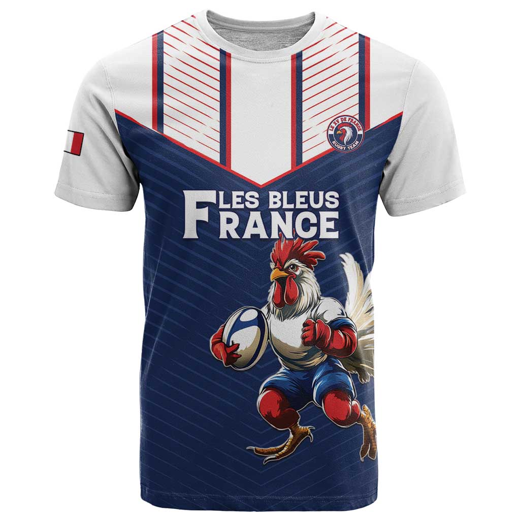 France Rugby Custom T-Shirt Allez Les Bleus - Sporty Style Graphic Tee