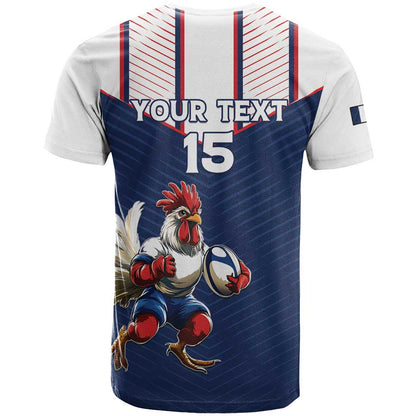 France Rugby Custom T-Shirt Allez Les Bleus - Sporty Style Graphic Tee