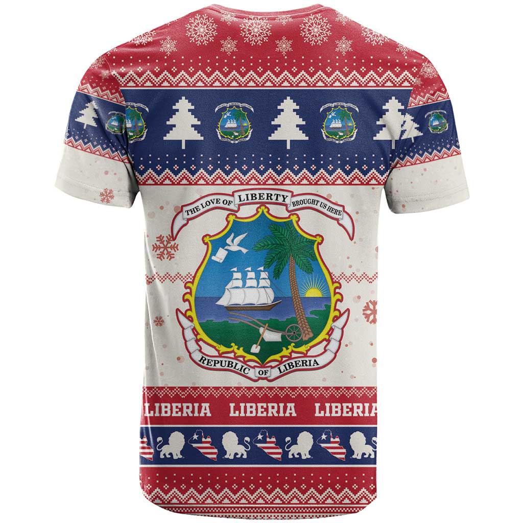 Liberia Christmas T-Shirt My Christmas On You - Lion Santa Graphic Tee
