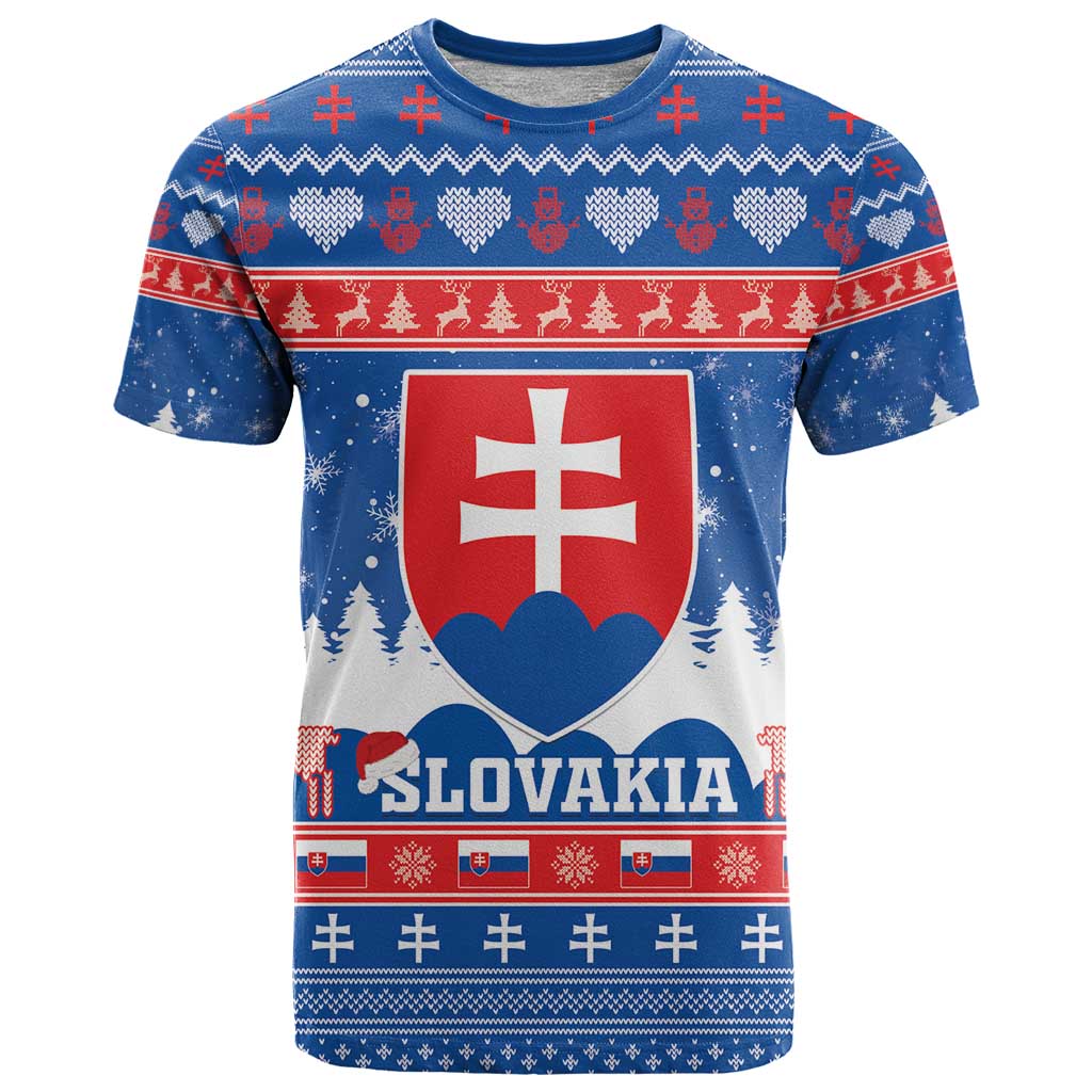 Slovakia Christmas T-Shirt Vesele Vianoce - Coat Of Arms Graphic Tee