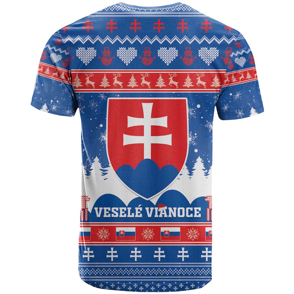 Slovakia Christmas T-Shirt Vesele Vianoce - Coat Of Arms Graphic Tee