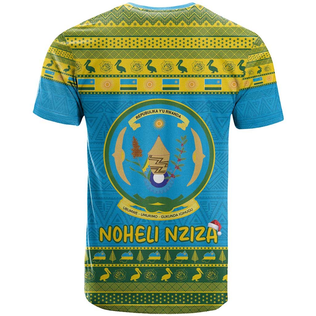 Rwanda Christmas T-Shirt Coat Of Arms Noheli Nziza Graphic Tee