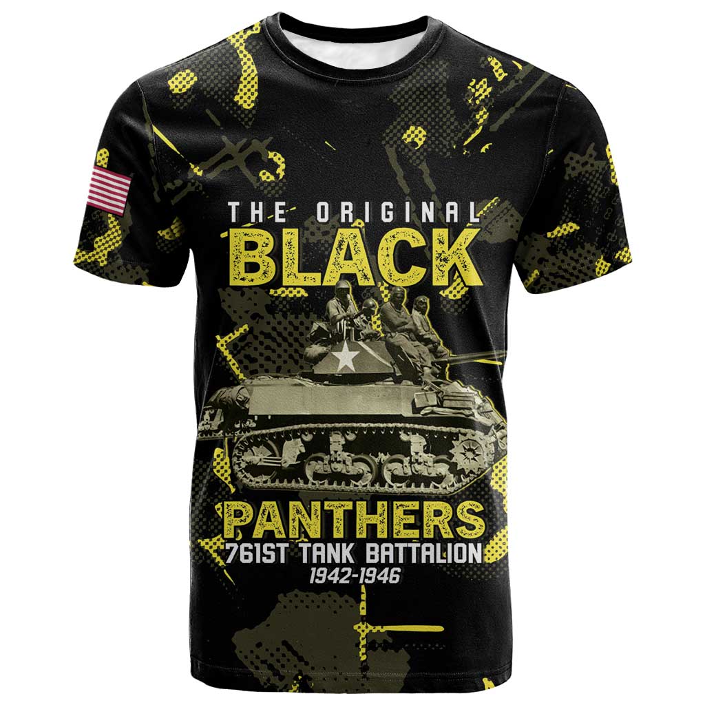 The Original Black Panthers 761st Tank Battalion T-Shirt African American Heroes Graphic Tee