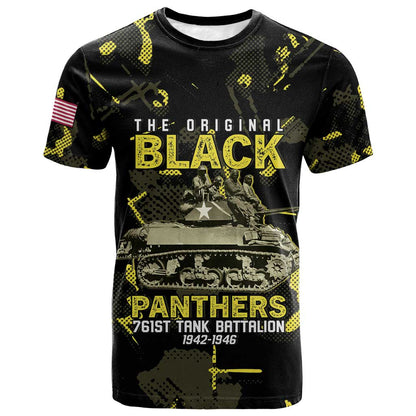 The Original Black Panthers 761st Tank Battalion T-Shirt African American Heroes Graphic Tee