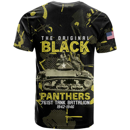 The Original Black Panthers 761st Tank Battalion T-Shirt African American Heroes Graphic Tee