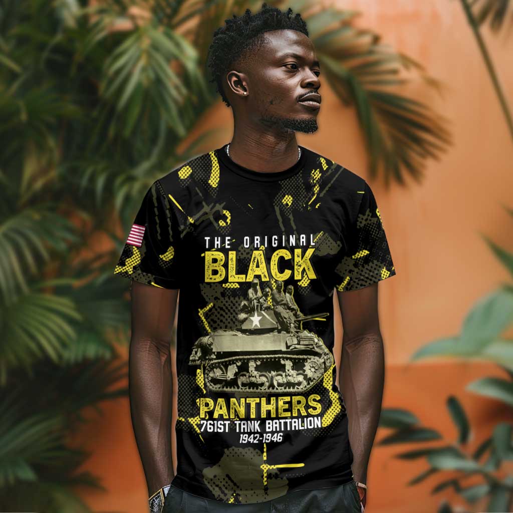 The Original Black Panthers 761st Tank Battalion T-Shirt African American Heroes Graphic Tee