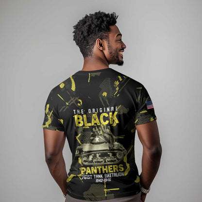 The Original Black Panthers 761st Tank Battalion T-Shirt African American Heroes Graphic Tee