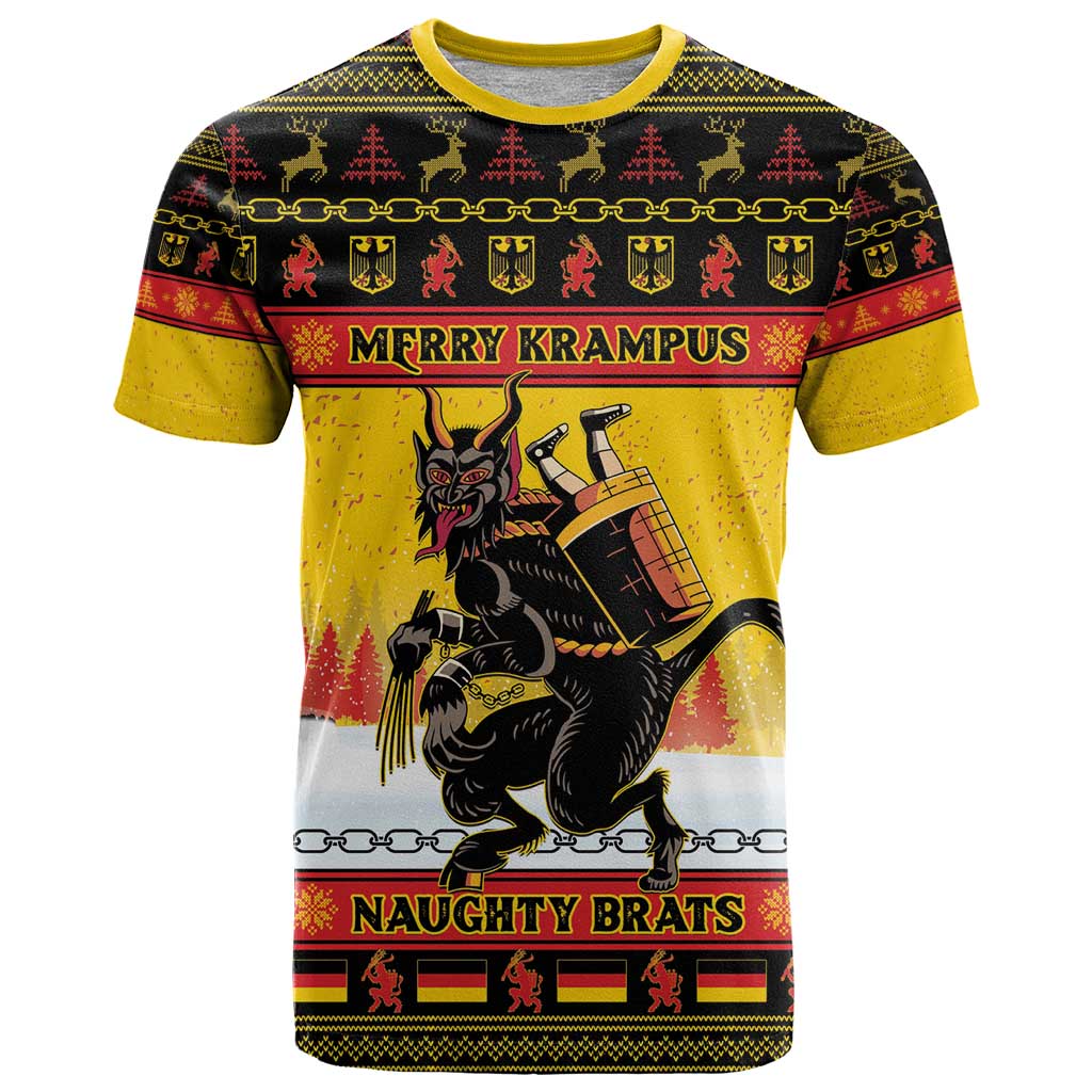 Personalised Germany Christmas T-Shirt Merry Krampus Graphic Tee