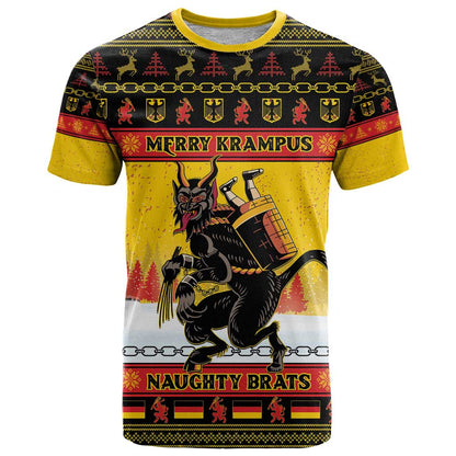 Personalised Germany Christmas T-Shirt Merry Krampus Graphic Tee