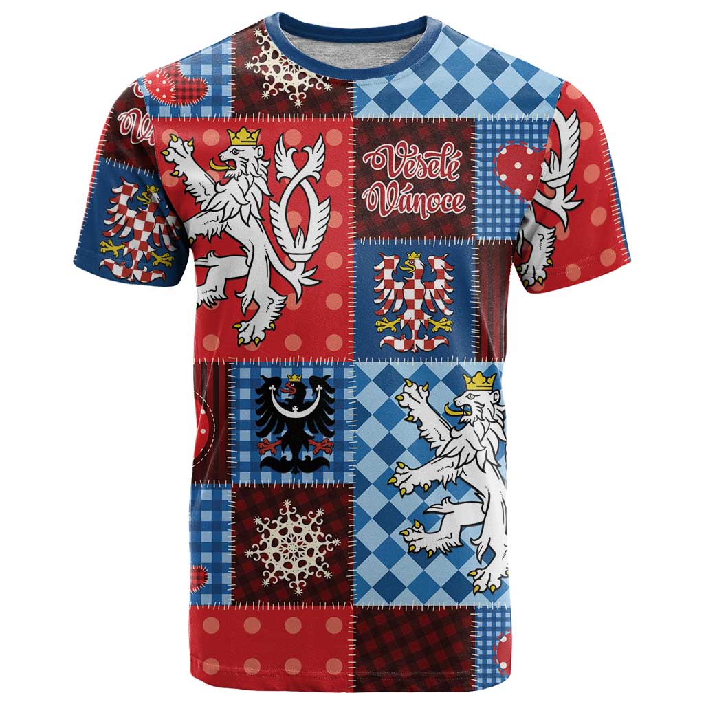 Czech Christmas Patchwork T-Shirt Graphic Tee