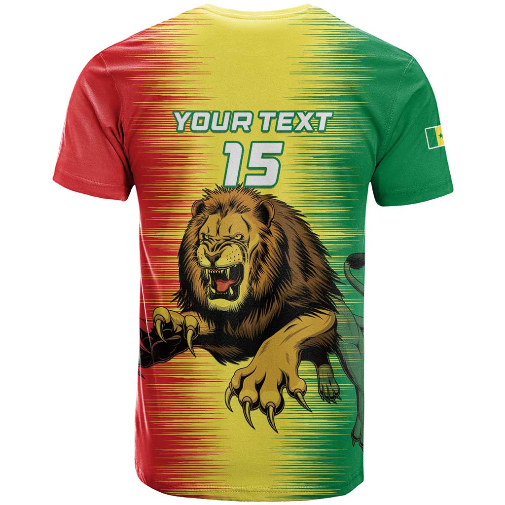 Custom Senegal Football T-Shirt Go Lions of Teranga Graphic Tee