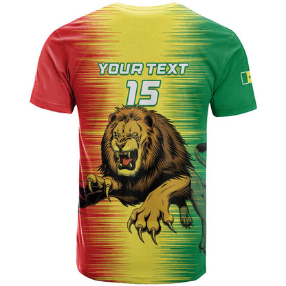 Custom Senegal Football T-Shirt Go Lions of Teranga Graphic Tee