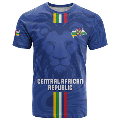 Custom Central African Republic Football T-Shirt Go Les Fauves Go Graphic Tee