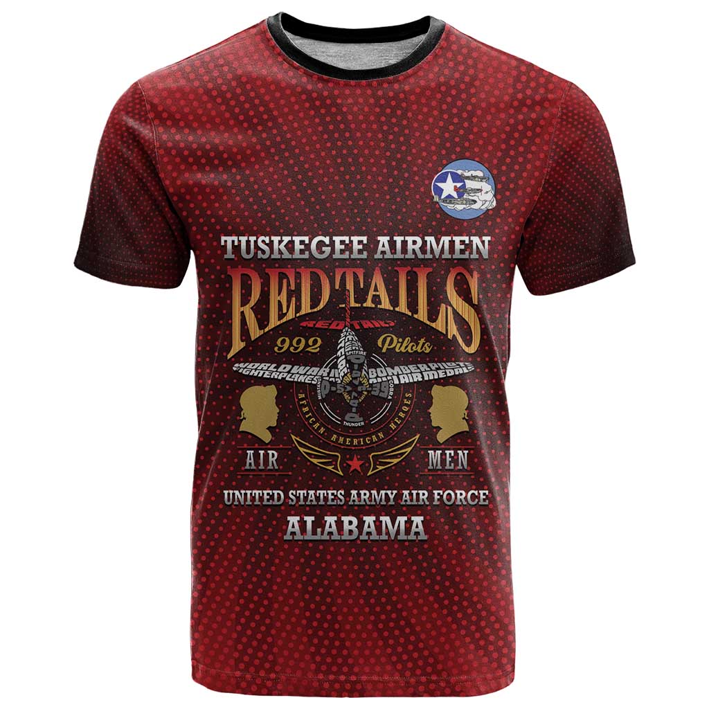Personalized Red Tails Legacy T-Shirt Tuskegee Airmen WWII Heroes Graphic Tee