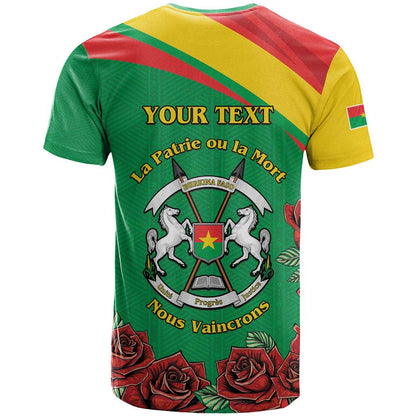Personalised Burkina Faso Republic Day T-Shirt Happy 66th Anniversary with White Stallion Graphic Tee