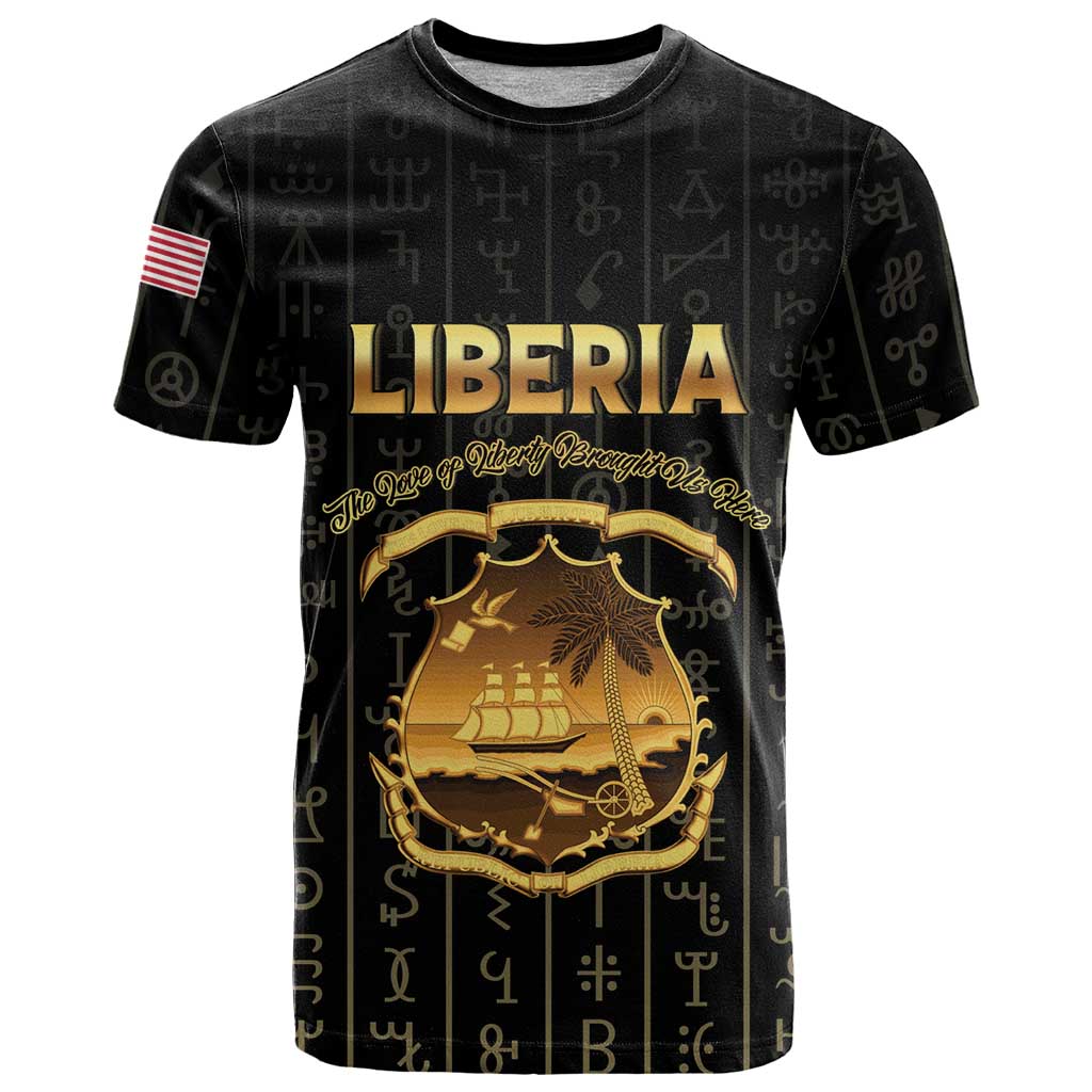 Personalized Liberia Vai Syllabary Vertical Pattern T-Shirt Graphic Tee