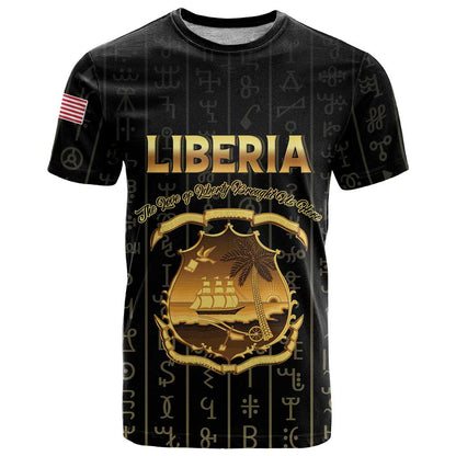 Personalized Liberia Vai Syllabary Vertical Pattern T-Shirt Graphic Tee