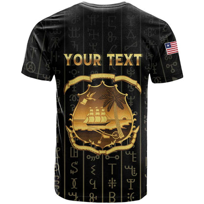 Personalized Liberia Vai Syllabary Vertical Pattern T-Shirt Graphic Tee