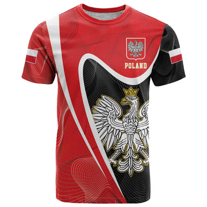 Poland White Crowned Eagle T-Shirt Rzeczpospolita Polska Graphic Tee