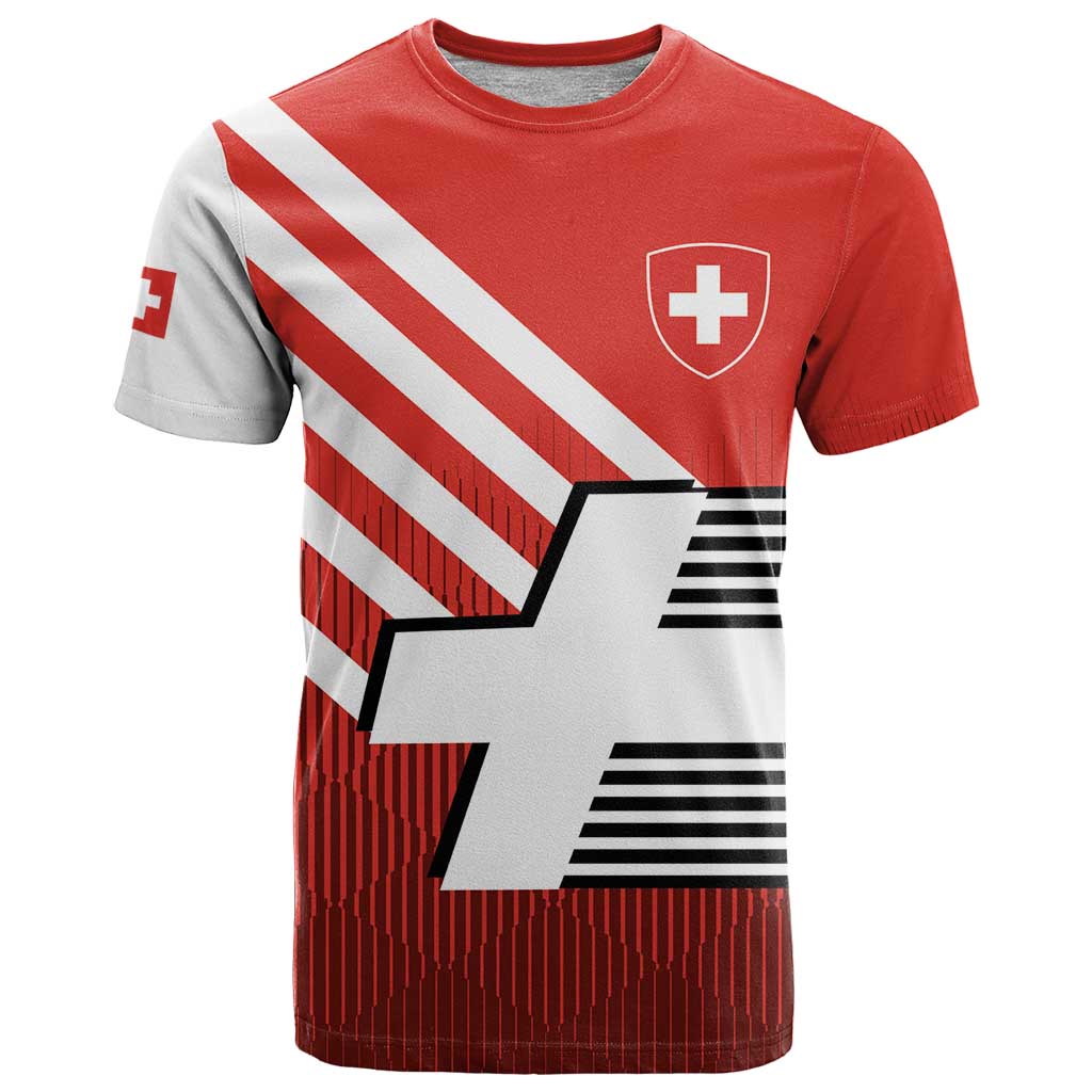 Switzerland Coat of Arms T-Shirt Swiss Greek cross Graphic Tee