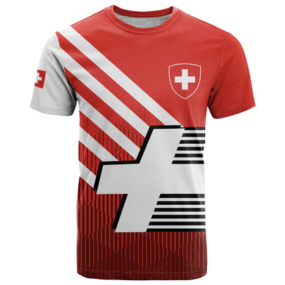 Switzerland Coat of Arms T-Shirt Swiss Greek cross Graphic Tee