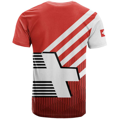 Switzerland Coat of Arms T-Shirt Swiss Greek cross Graphic Tee