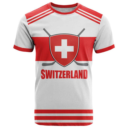 Custom Switzerland Ice Hockey T-Shirt Come on La Nati Graphic Tee