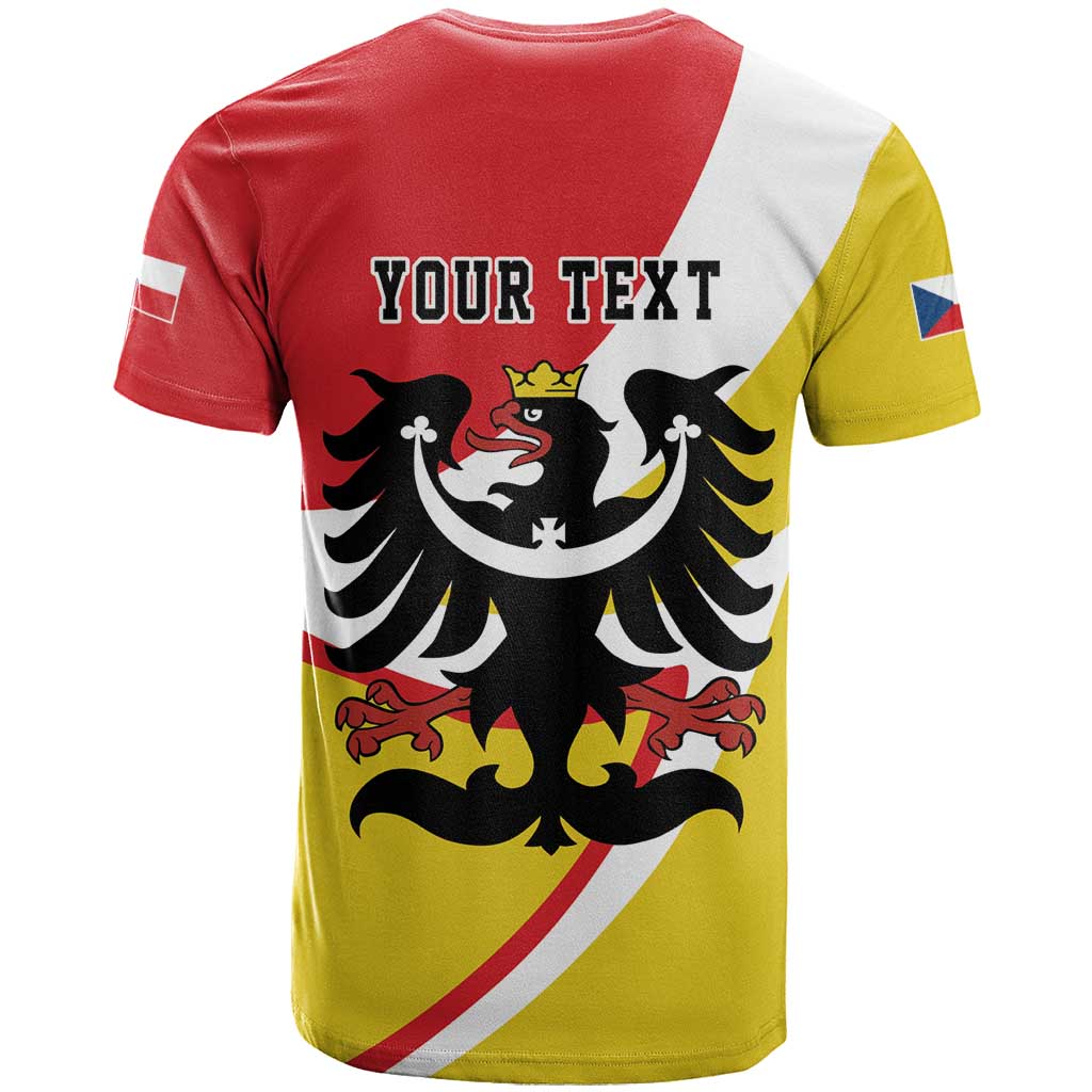 Personalized Coat of Arms of Silesia T-Shirt Black Eagle with Silver Crescent Graphic Tee