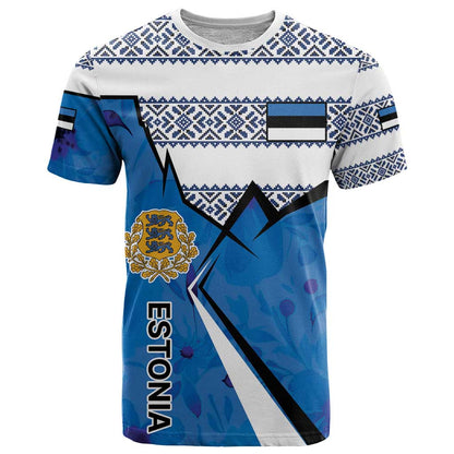 Estonia Coat of arms Personalized T-Shirt Eesti riigivapp Graphic Tee