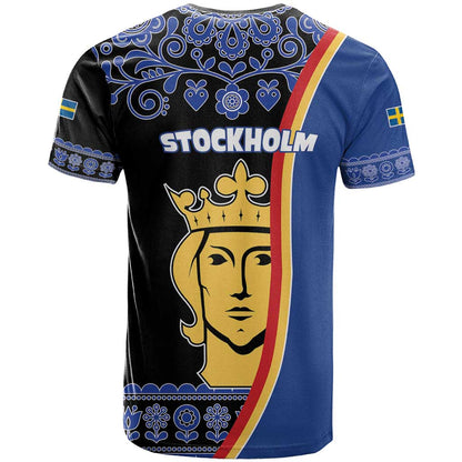 Kingdom of Sweden Stockholm County T-Shirt Sweden Coat of arms of Stockholm Graphic Tee