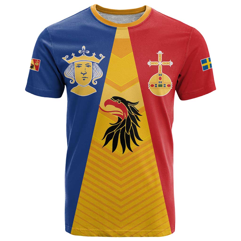 Kingdom of Sweden Stockholm County T-Shirt Flag Style Graphic Tee