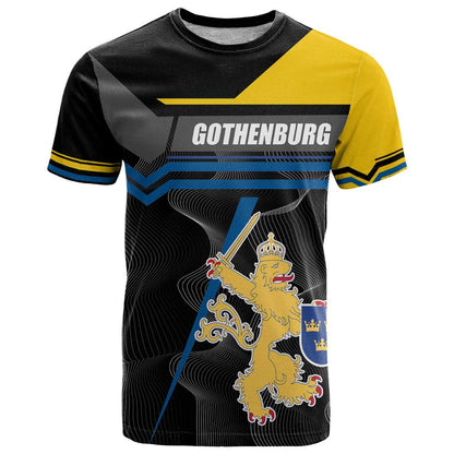Personalized Kingdom of Sweden Gothenburg T-Shirt Sweden Vastra Gotaland County Graphic Tee